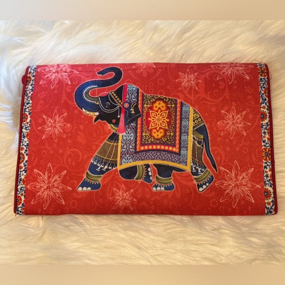 *NWOT* Boho Red Elephant Clutch/Shoulder Bag